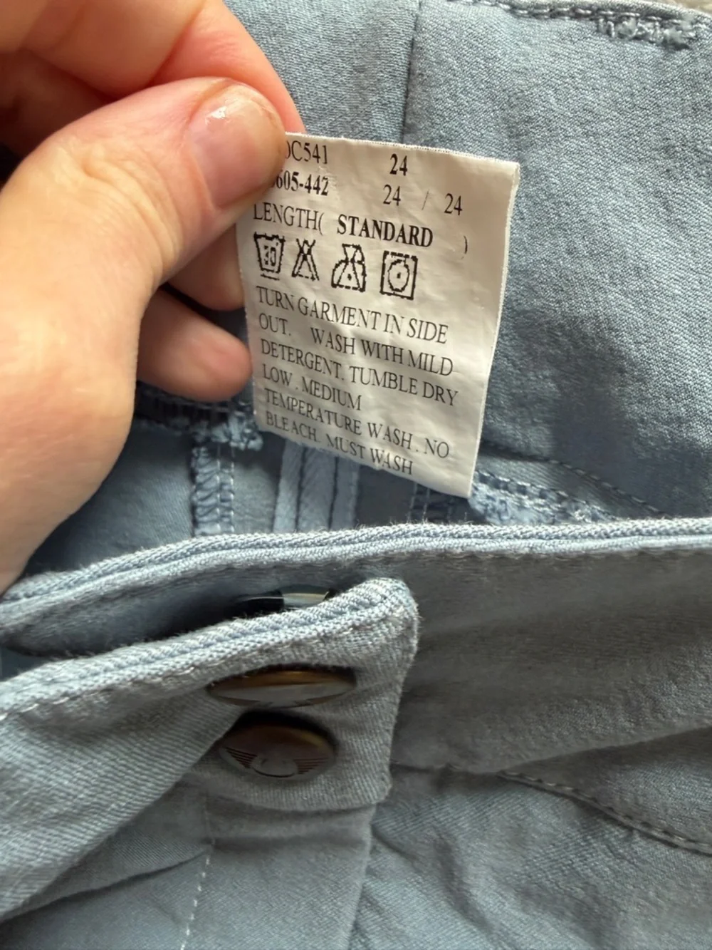 Tuff Rider Light Blue Riding Breeches - Picture 4 of 4